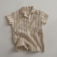 Load image into Gallery viewer, Baby Boys Striped Rompers Wholesale 240522293
