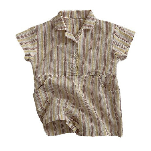 Baby Boys Striped Rompers Wholesale 240522293