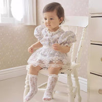 Load image into Gallery viewer, Baby Girls Flower Print Rompers Wholesale 240522294
