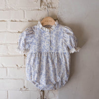 Load image into Gallery viewer, Baby Girls Flower Print Rompers Wholesale 240522294
