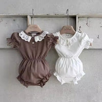 Load image into Gallery viewer, Baby Girls Solid Color Rompers Wholesale 24052235
