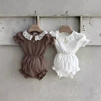 Load image into Gallery viewer, Baby Girls Solid Color Rompers Wholesale 24052235
