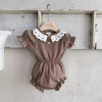 Load image into Gallery viewer, Baby Girls Solid Color Rompers Wholesale 24052235
