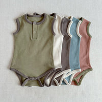 Load image into Gallery viewer, Baby Girls Boys Color-blocking Rompers Wholesale 24052236
