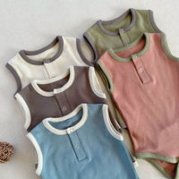 Load image into Gallery viewer, Baby Girls Boys Color-blocking Rompers Wholesale 24052236
