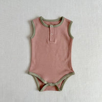 Load image into Gallery viewer, Baby Girls Boys Color-blocking Rompers Wholesale 24052236
