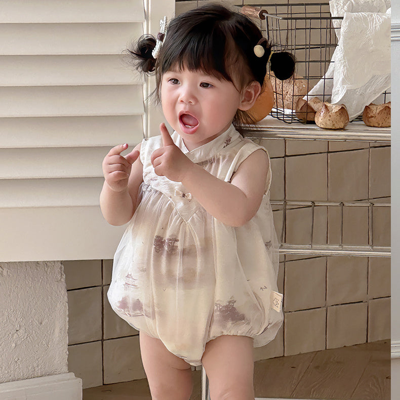 Baby Girls Tie Dye Rompers Wholesale 240522364