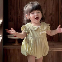 Load image into Gallery viewer, Baby Girls Solid Color Rompers Wholesale 240522369
