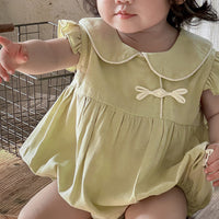Load image into Gallery viewer, Baby Girls Solid Color Rompers Wholesale 240522369
