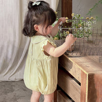 Load image into Gallery viewer, Baby Girls Solid Color Rompers Wholesale 240522369
