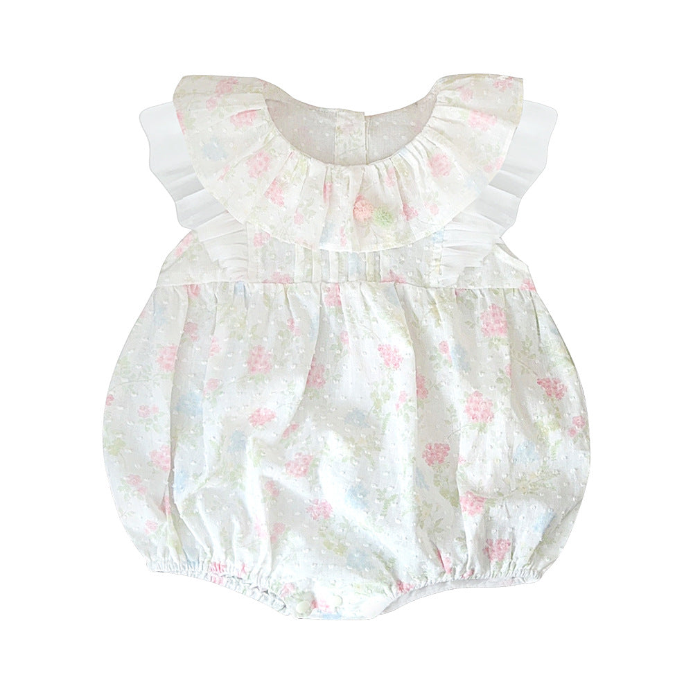 Baby Girls Flower Rompers Wholesale 240522376