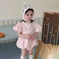 Load image into Gallery viewer, Baby Girls Solid Color Rompers Wholesale 240522423
