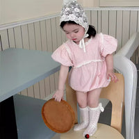 Load image into Gallery viewer, Baby Girls Solid Color Rompers Wholesale 240522423
