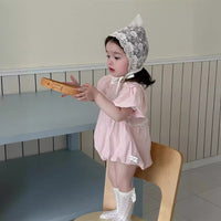 Load image into Gallery viewer, Baby Girls Solid Color Rompers Wholesale 240522423
