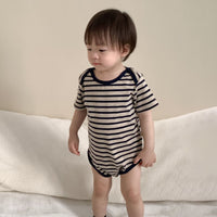 Load image into Gallery viewer, Baby Girls Boys Striped Cartoon Rompers Wholesale 24052248
