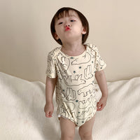 Load image into Gallery viewer, Baby Girls Boys Striped Cartoon Rompers Wholesale 24052248

