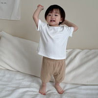 Load image into Gallery viewer, 2 Pieces Set Baby Kid Girls Boys Solid Color Tops And Shorts Wholesale 24052261
