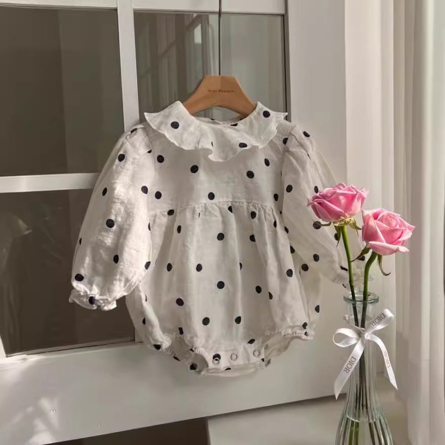 Baby Girls Polka dots Print Print Rompers Wholesale 24052265