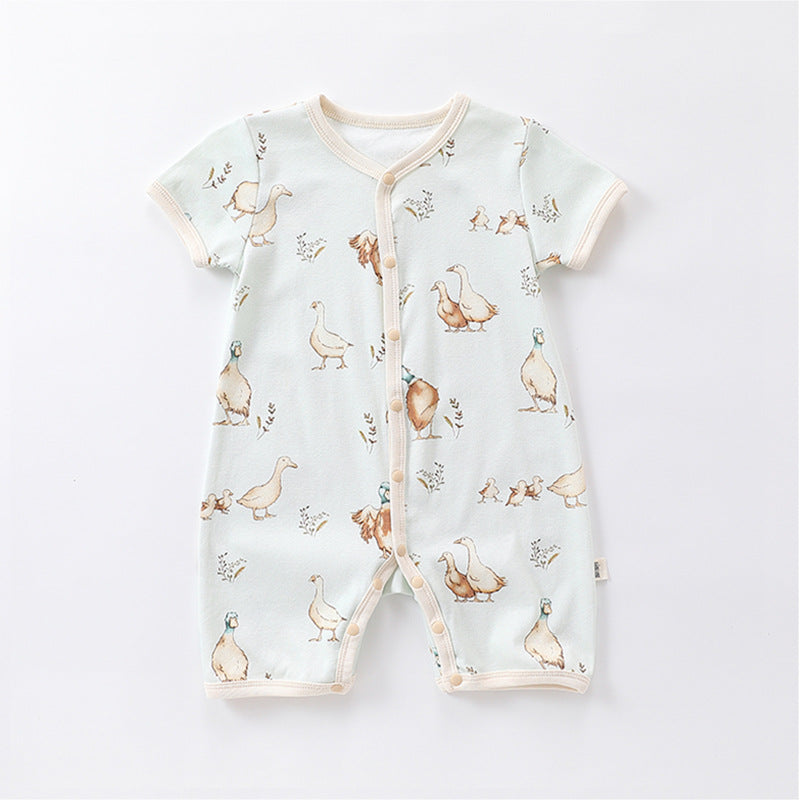 Baby Girls Boys Animals Cartoon Print Rompers Wholesale 24052267