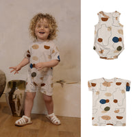 Load image into Gallery viewer, Baby Girls Boys Color-blocking Print Rompers Wholesale 24052268
