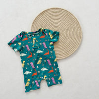 Load image into Gallery viewer, Baby Boys Dinosaur Animals Cartoon Print Rompers Wholesale 24052291
