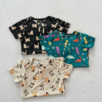 Load image into Gallery viewer, Baby Boys Dinosaur Animals Cartoon Print Rompers Wholesale 24052291
