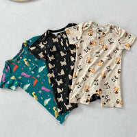 Load image into Gallery viewer, Baby Boys Dinosaur Animals Cartoon Print Rompers Wholesale 24052291
