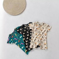 Load image into Gallery viewer, Baby Boys Dinosaur Animals Cartoon Print Rompers Wholesale 24052291
