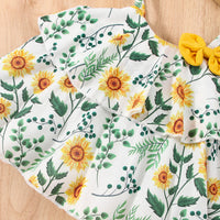 Load image into Gallery viewer, 2 Pieces Set Baby Girls Flower Print Tank Tops And Solid Color Shorts Wholesale 24070103
