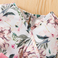 Load image into Gallery viewer, Baby Kid Girls Flower Print Rompers Wholesale 24070105
