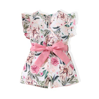 Load image into Gallery viewer, Baby Kid Girls Flower Print Rompers Wholesale 24070105
