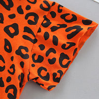 Load image into Gallery viewer, 2 Pieces Set Baby Kid Girls Leopard Print Tops And Shorts Wholesale 24070109
