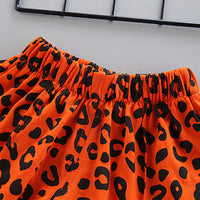 Load image into Gallery viewer, 2 Pieces Set Baby Kid Girls Leopard Print Tops And Shorts Wholesale 24070109
