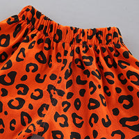 Load image into Gallery viewer, 2 Pieces Set Baby Kid Girls Leopard Print Tops And Shorts Wholesale 24070109
