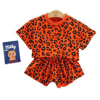 Load image into Gallery viewer, 2 Pieces Set Baby Kid Girls Leopard Print Tops And Shorts Wholesale 24070109
