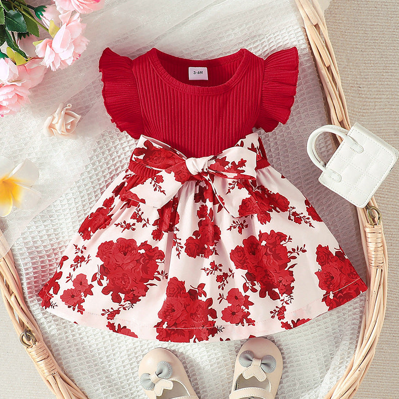 Baby Kid Girls Flower Bow Dresses Wholesale 24070110