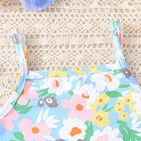 Load image into Gallery viewer, 2 Pieces Set Kid Girls Flower Print Tank Tops And Skirts Wholesale 240701104
