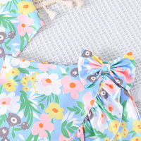 Load image into Gallery viewer, 2 Pieces Set Kid Girls Flower Print Tank Tops And Skirts Wholesale 240701104
