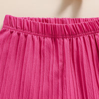 Load image into Gallery viewer, 2 Pieces Set Kid Girls Letters Cartoon Tops And Solid Color Shorts Wholesale 240701105
