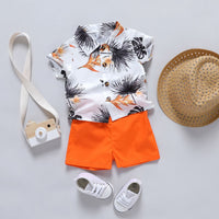 Load image into Gallery viewer, 2 Pieces Set Baby Boys Dinosaur Plant Tank Tops And Solid Color Shorts Wholesale 24070111
