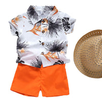 Load image into Gallery viewer, 2 Pieces Set Baby Boys Dinosaur Plant Tank Tops And Solid Color Shorts Wholesale 24070111
