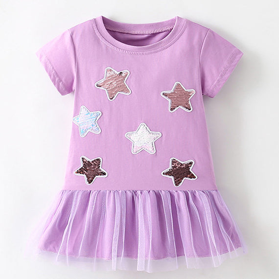 Baby Kid Girls Star Dresses Wholesale 240701112