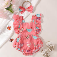 Load image into Gallery viewer, Baby Girls Animals Print Rompers Wholesale 240701114
