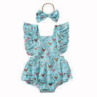 Load image into Gallery viewer, Baby Girls Animals Print Rompers Wholesale 240701114
