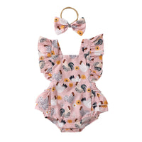 Load image into Gallery viewer, Baby Girls Animals Print Rompers Wholesale 240701114
