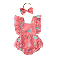 Load image into Gallery viewer, Baby Girls Animals Print Rompers Wholesale 240701114
