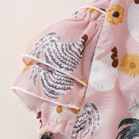 Load image into Gallery viewer, Baby Girls Animals Print Rompers Wholesale 240701114
