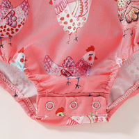 Load image into Gallery viewer, Baby Girls Animals Print Rompers Wholesale 240701114
