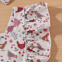 Load image into Gallery viewer, Baby Girls Animals Print Rompers Wholesale 240701114
