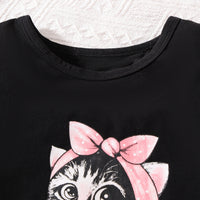 Load image into Gallery viewer, 2 Pieces Set Baby Kid Girls Animals Cartoon Tops And Love heart Shorts Wholesale 240701123
